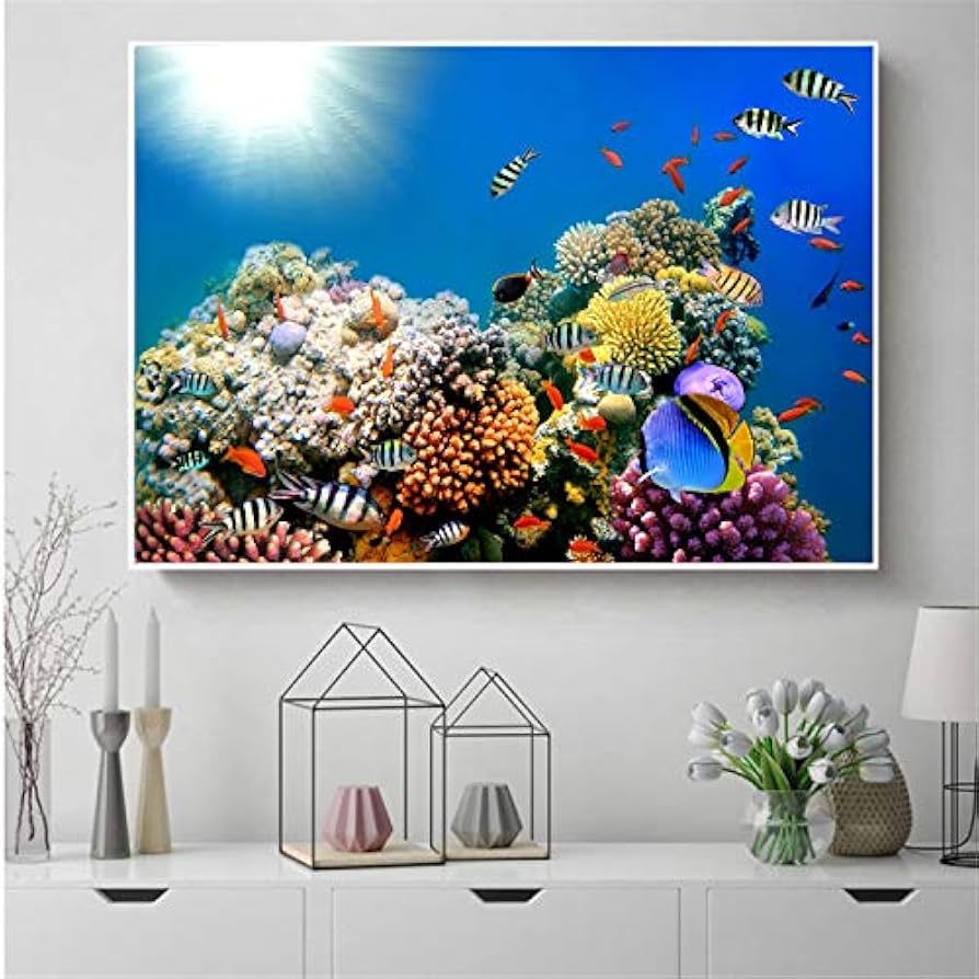 【一点物】『　宝石熱帯魚　』SM　油絵　キャンバス　油彩　インテリアアート 一点物】『 太陽の宮殿 』油絵 F60号キャンバス 油彩 油画